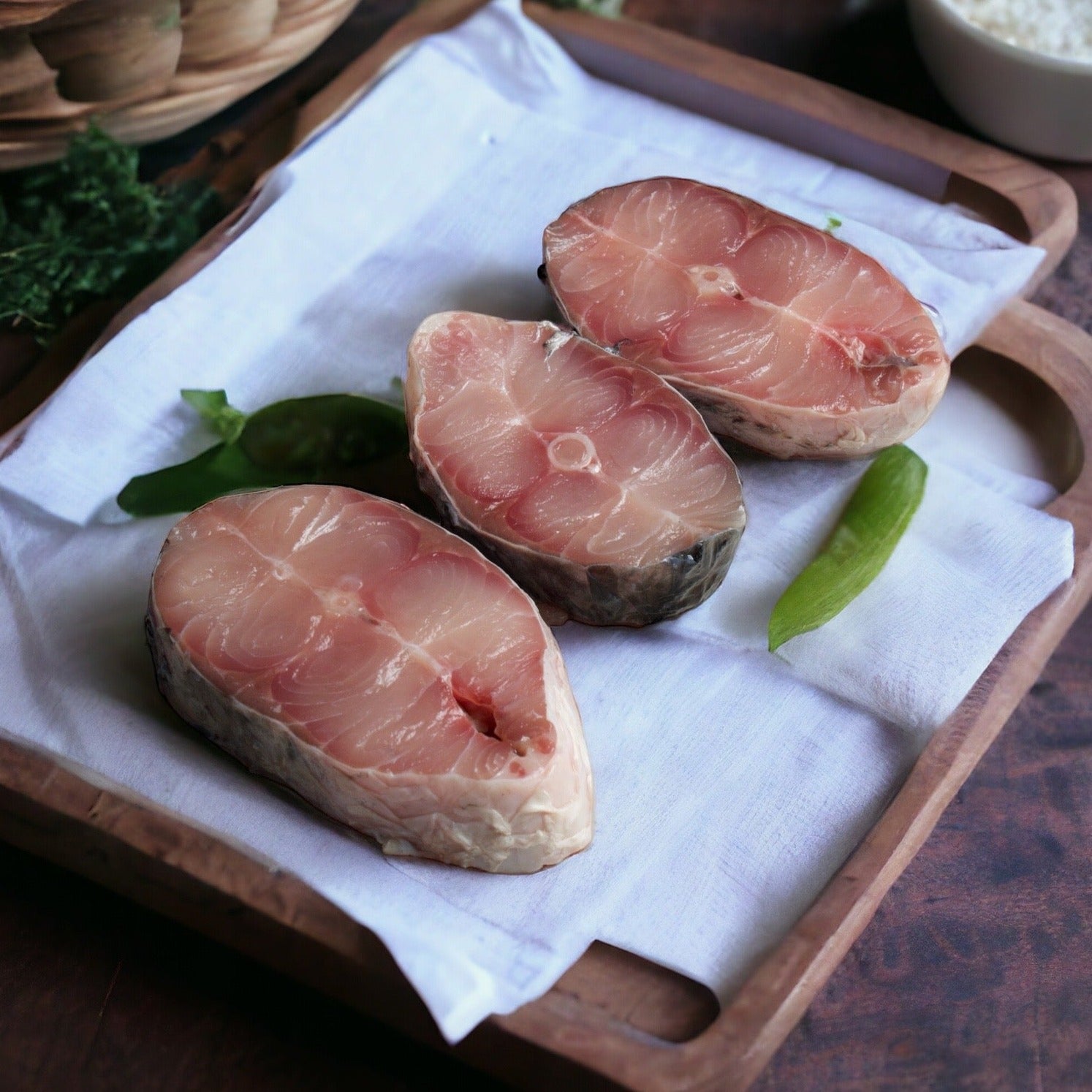 Fresh Rohu /catla fish steak 