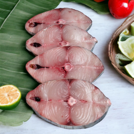 Fresh Signature Kingfish Steaks 400 grams – Premium Surmai Slices, Fresh Cut & Ready to Cook
